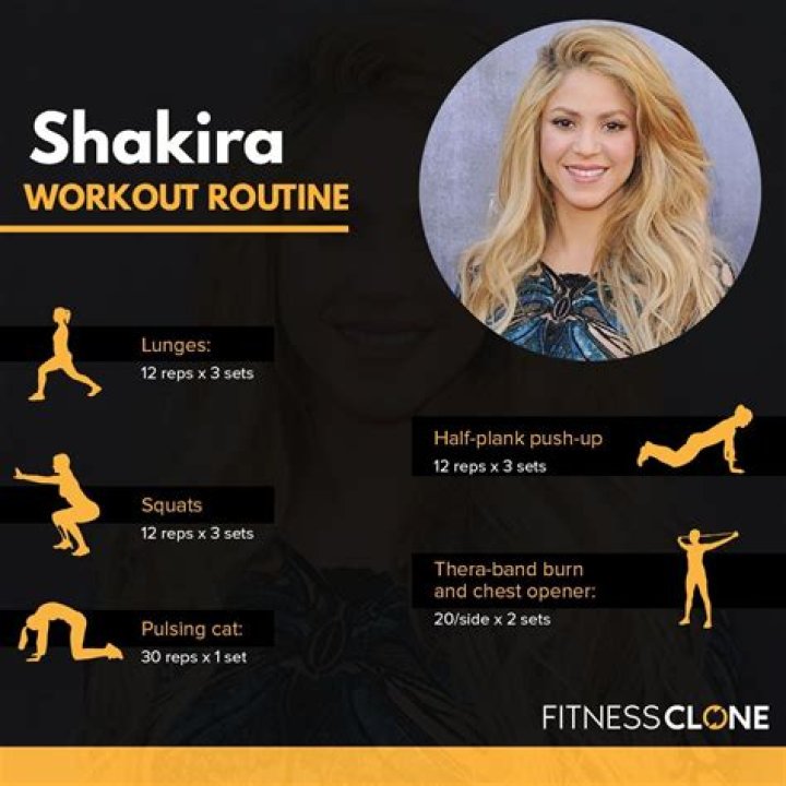 Shakira Workout Routine and Diet Plan